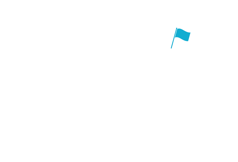 White outline map of the continental United States with a blue flag locating Flint and Genesee County, Michigan.
